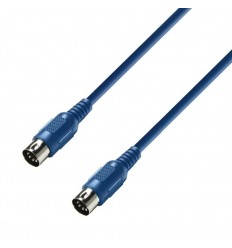 Adam Hall 3Star MIDI Blue 1.5m