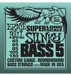 Ernie Ball 2850 NICKEL WOUND SUPER LONG SCALE 5 STRING SLINKY 45-130