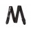 Fender Black Polyester Logo Strap WH
