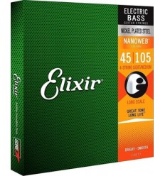 Elixir Nanoweb Medium Bass 14077