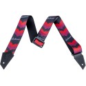 Jackson Strap with Double V Pattern, BK/RD